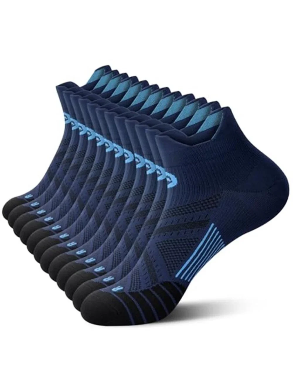 6 Pairs Unisex Compression Socks Ankle Running Socks for Plantar Fasciitis